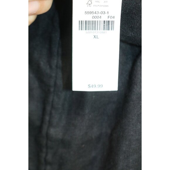Old Navy Black Babydoll Linen Blend Jumpsuit-Size XL-Goth-New w/Tags-Wide Legs - Picture 3 of 14